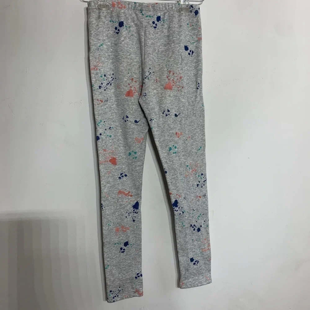 Gymboree Fleece lined paint splat Cotton pants large kids girls
